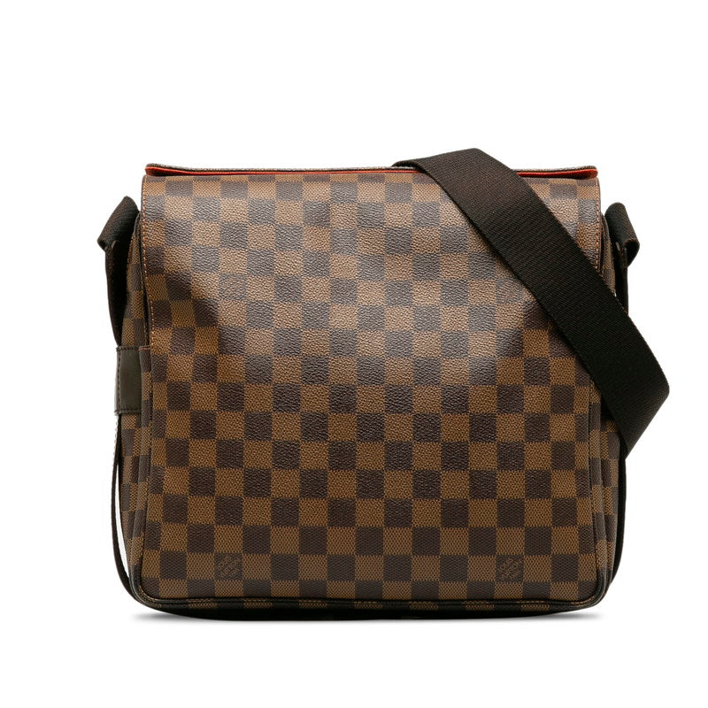 Louis Vuitton Damier Naviglio Shoulder Bag N45255 Brown PVC Leather in Very Good Condition