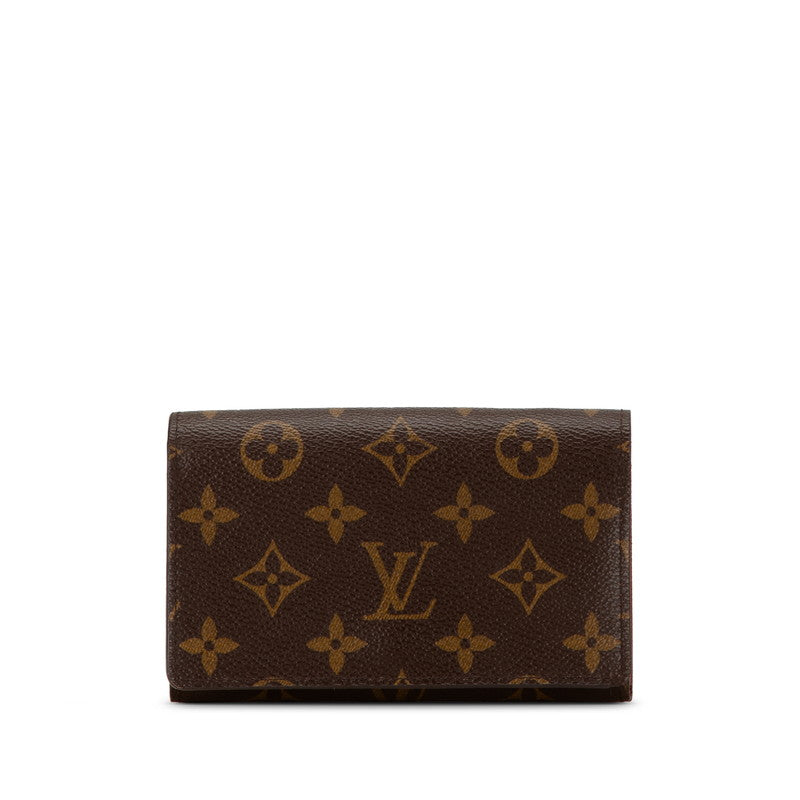 Louis Vuitton Monogram Portefeuille Tresor Bifold Wallet M61736 Brown PVC Leather in Very Good Condition