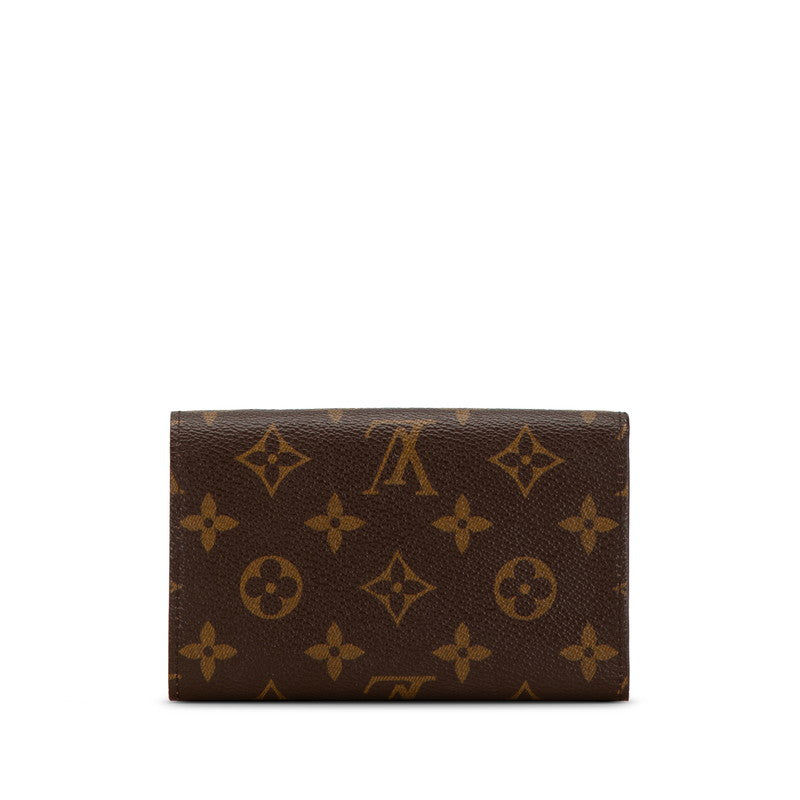 Louis Vuitton Monogram Portefeuille Tresor Bifold Wallet M61736 Brown PVC Leather