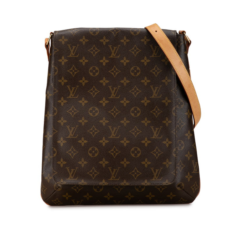 Louis Vuitton Monogram Musette Shoulder Bag M51256 Brown PVC Leather