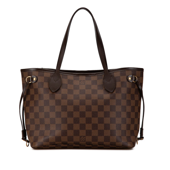 Louis Vuitton Damier Neverfull PM Handbag Brown