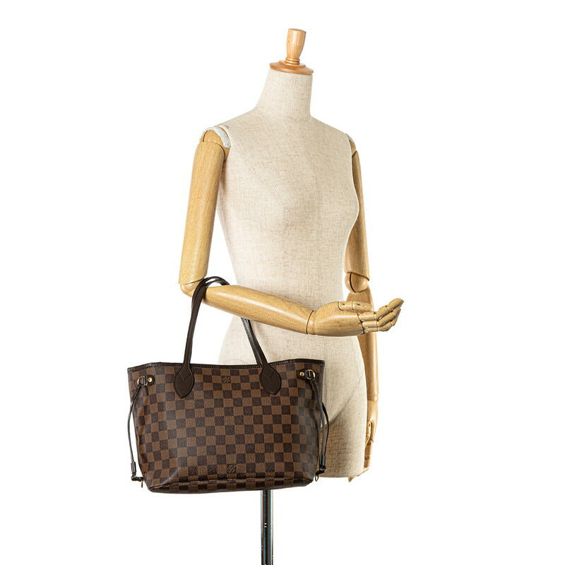 Louis Vuitton Damier Neverfull PM Handbag Brown