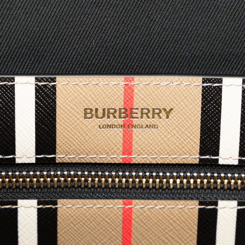 Burberry Stripe PVC Leather Tote Bag 80730571 in Great Condition