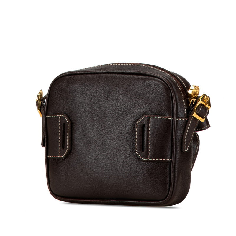 Loewe Anagram Leather Shoulder Bag Brown