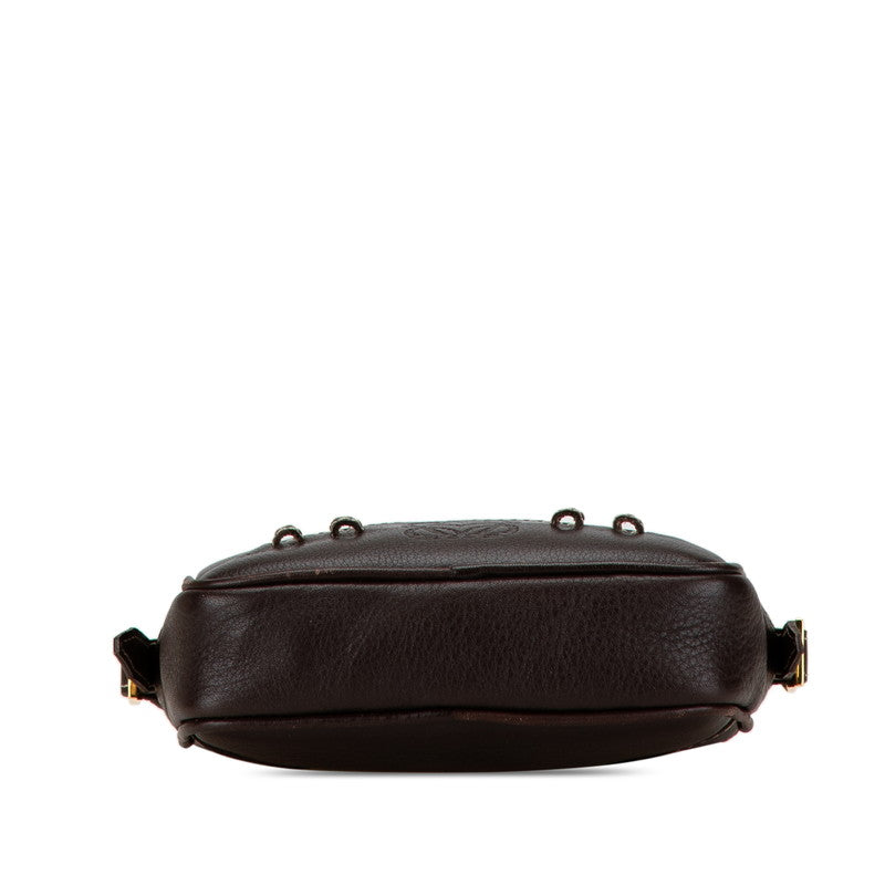 Loewe Anagram Leather Shoulder Bag Brown