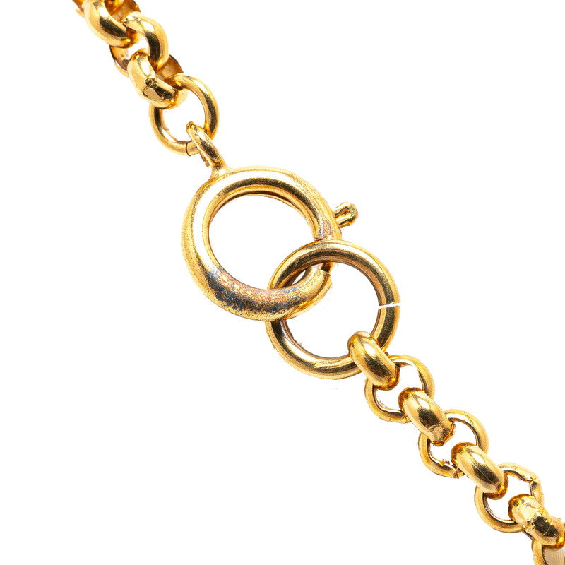 Chanel Vintage Heart Motif Necklace Gold