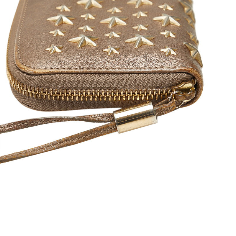 Jimmy Choo Leather Star Studs Long Wallet