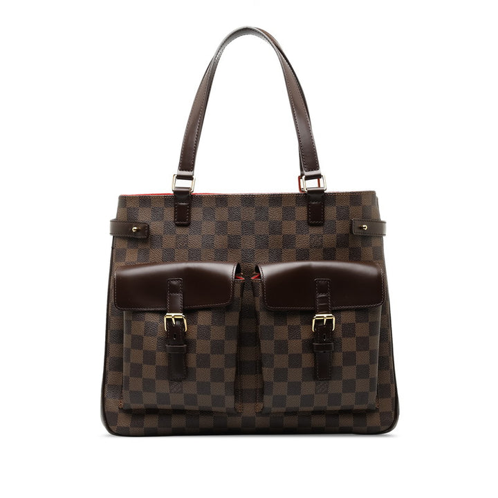 Louis Vuitton Damier Uzes Handbag N51128 Brown PVC Leather in Great Condition