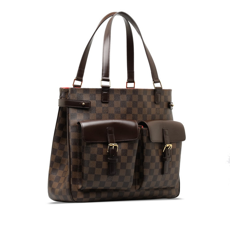 Louis Vuitton Damier Uzes Handbag N51128 Brown PVC Leather in Great Condition