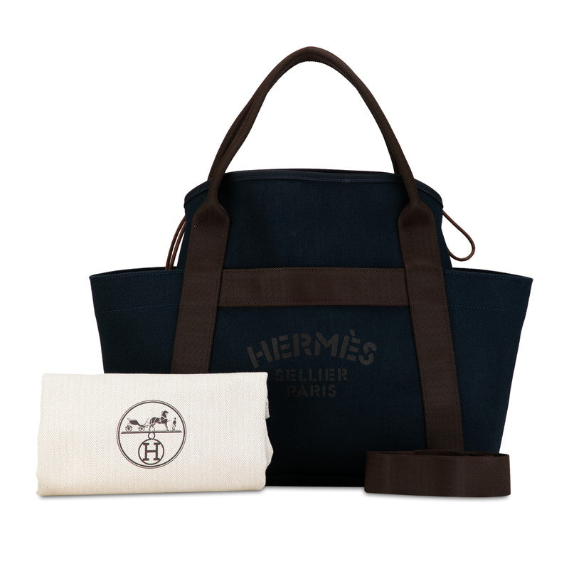 Hermes Canvas Sac de Pansage Groom Tote Bag