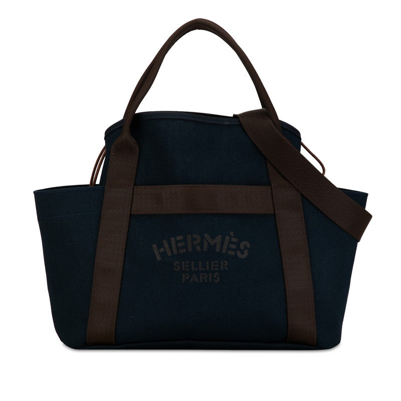 Hermes Canvas Sac de Pansage Groom Tote Bag