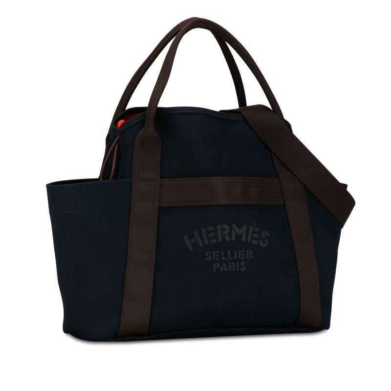 Hermes Canvas Sac de Pansage Groom Tote Bag