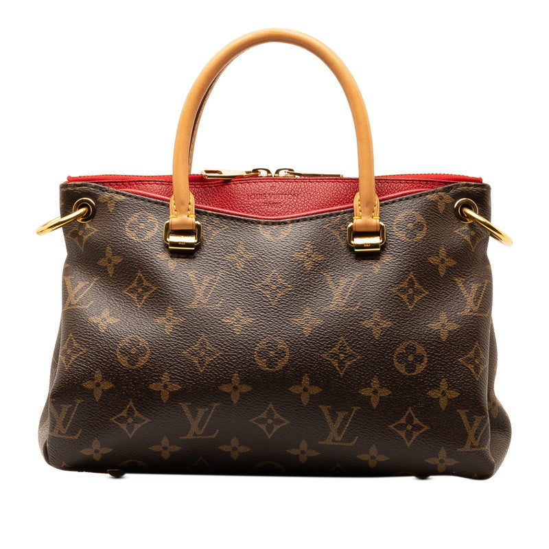 Louis Vuitton Monogram Pallas BB Handbag M41241 Red PVC Leather in Great Condition