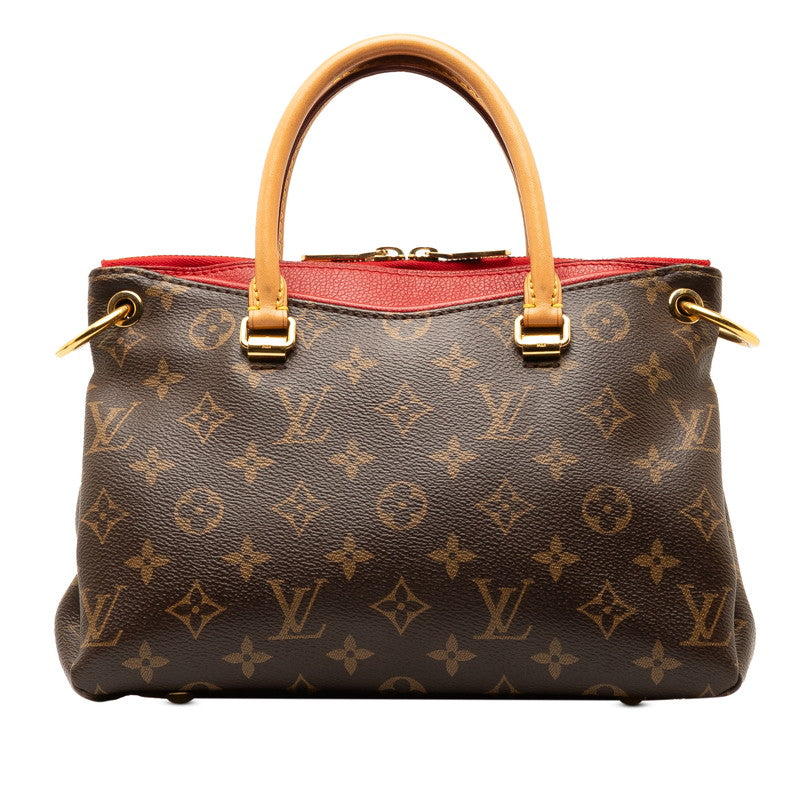 Louis Vuitton Monogram Pallas BB Handbag M41241 Red PVC Leather in Great Condition