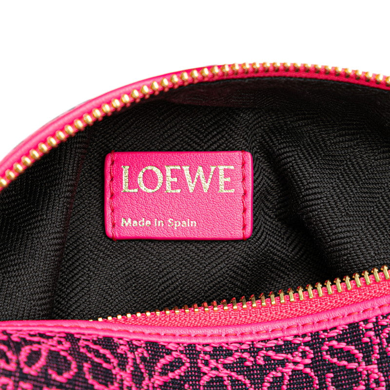 Loewe Repeat Anagram Small One Shoulder Bag Canvas Leather in Excellent Condition