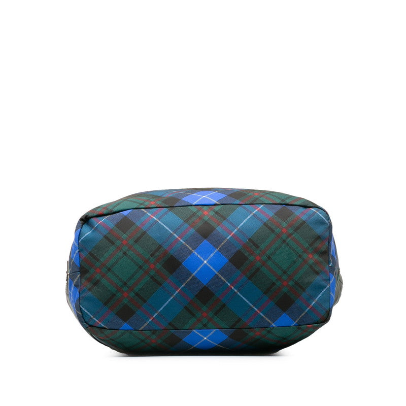 Prada Nylon Tartan Check Reversible 2WAY Handbag