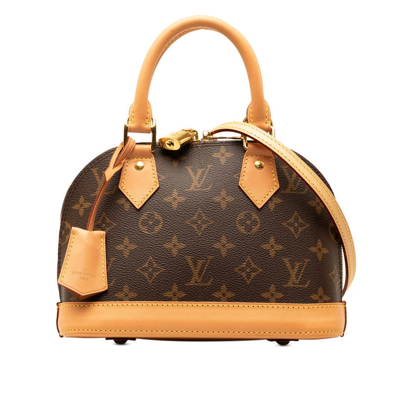 Louis Vuitton Monogram Alma BB Handbag 2WAY M53152 Brown PVC Leather