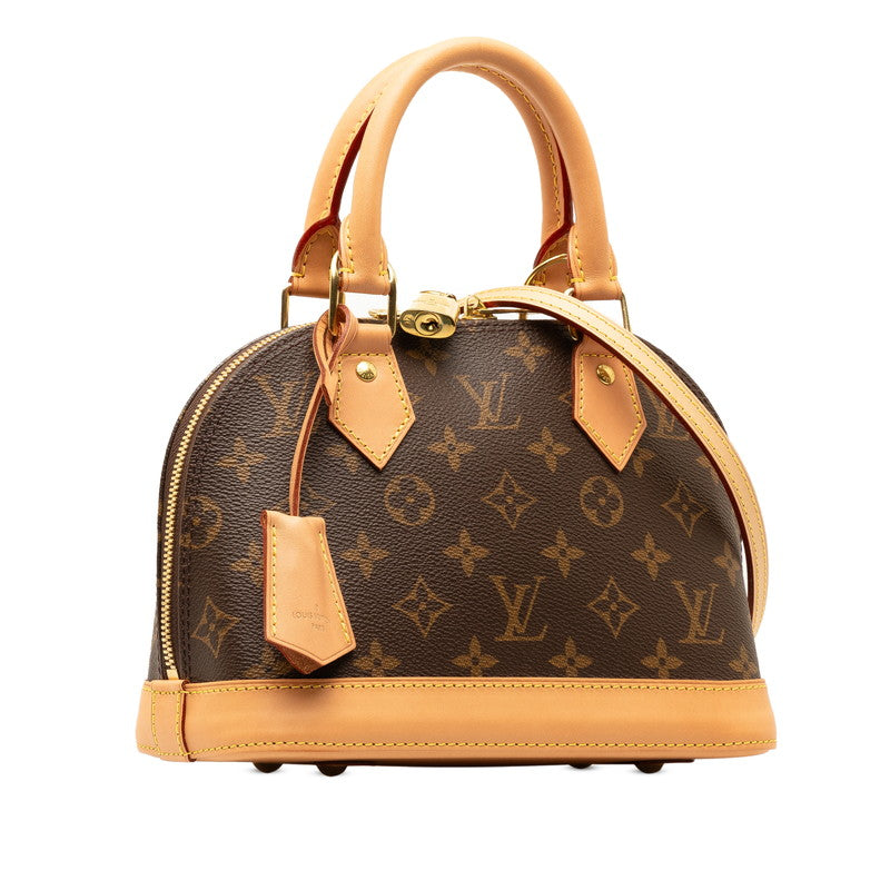 Louis Vuitton Monogram Alma BB Handbag 2WAY M53152 Brown PVC Leather