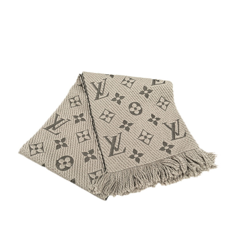 Louis Vuitton Monogram Logomania Scarf M72242 Wool Silk in Great Condition