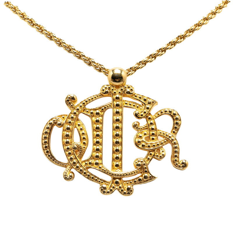 Dior Logo Chain Necklace Gold Plated