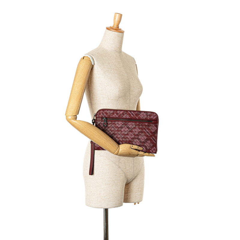 Bottega Veneta Intrecciato Dot Leather Clutch