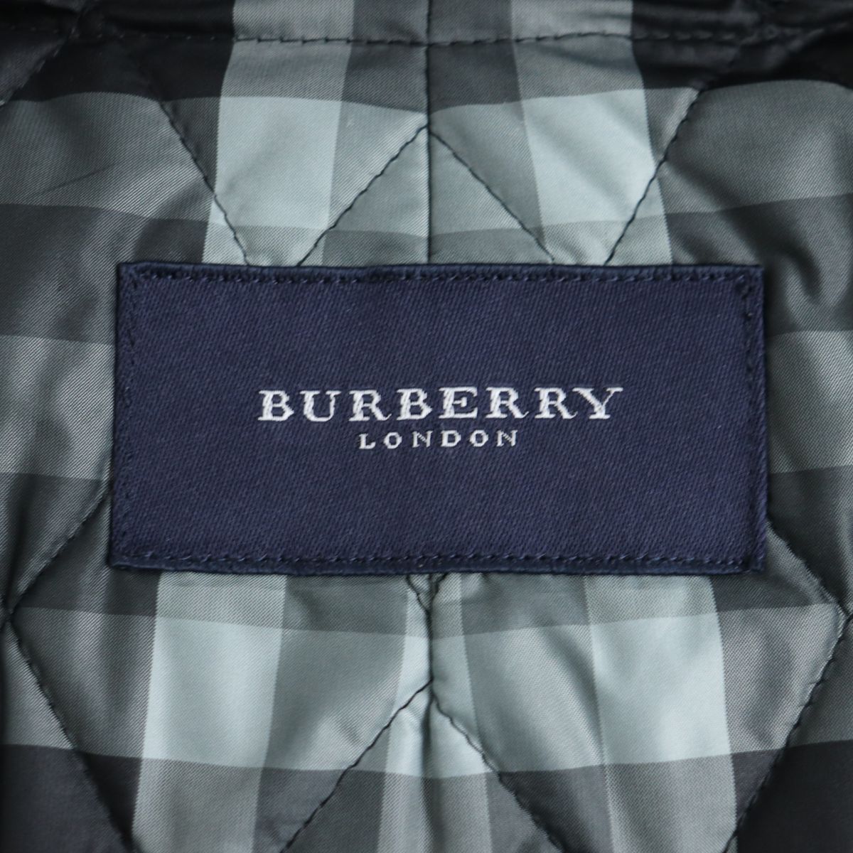 Burberry Men's Check Lining Half Coat, Black, M