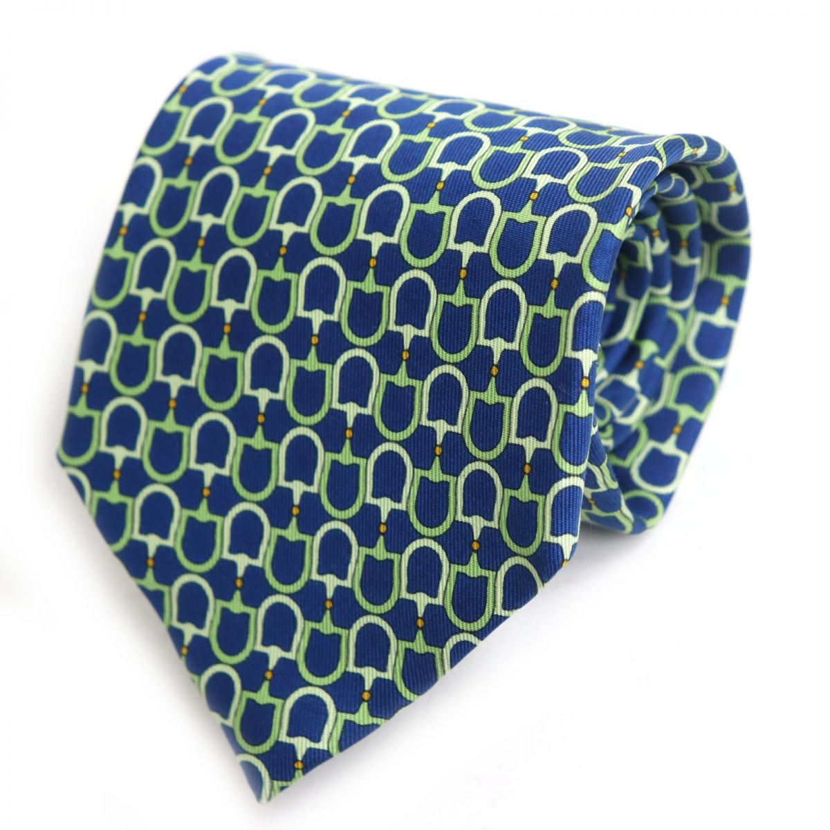 Gucci Horsebit 100% Silk Tie Blue