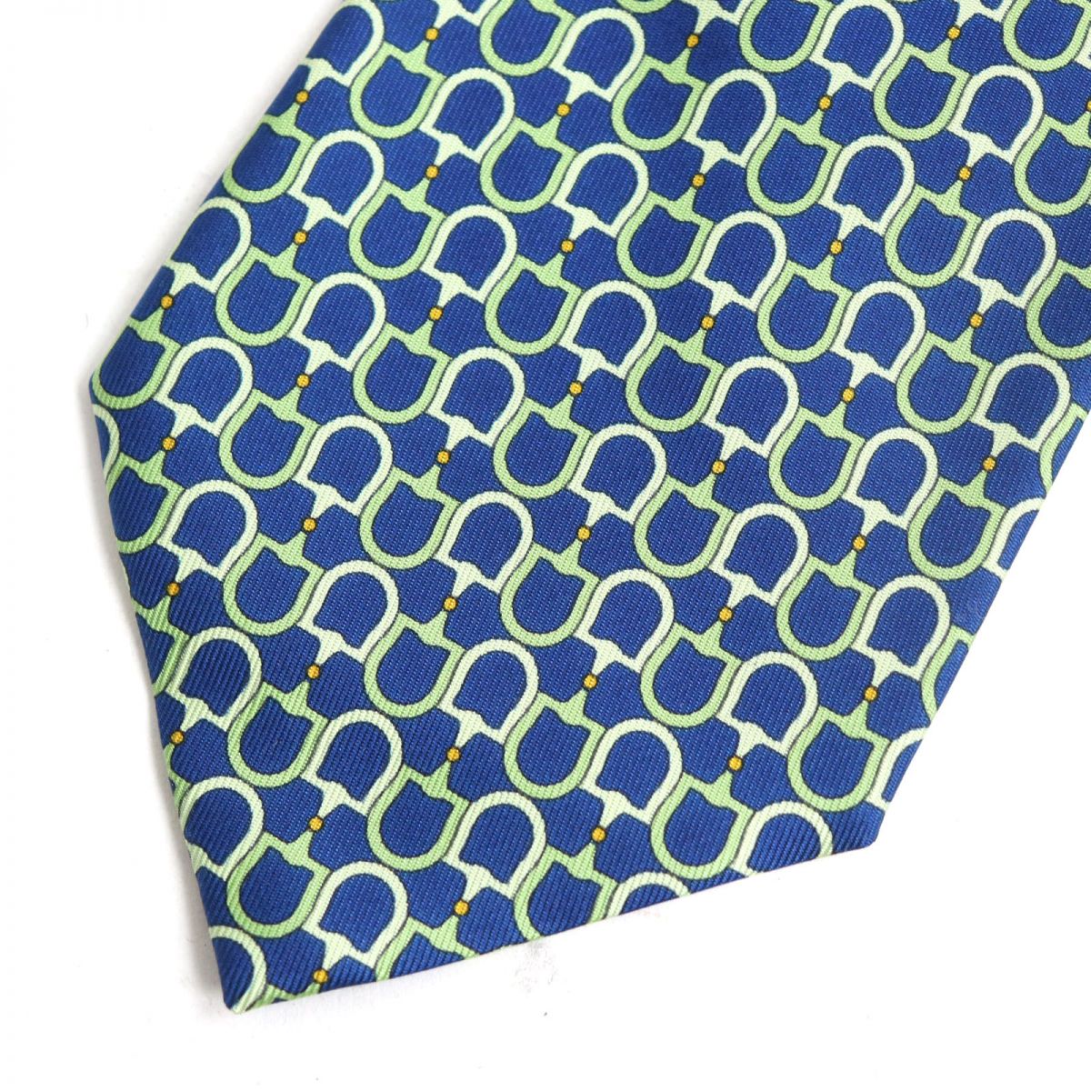 Gucci Horsebit 100% Silk Tie Blue