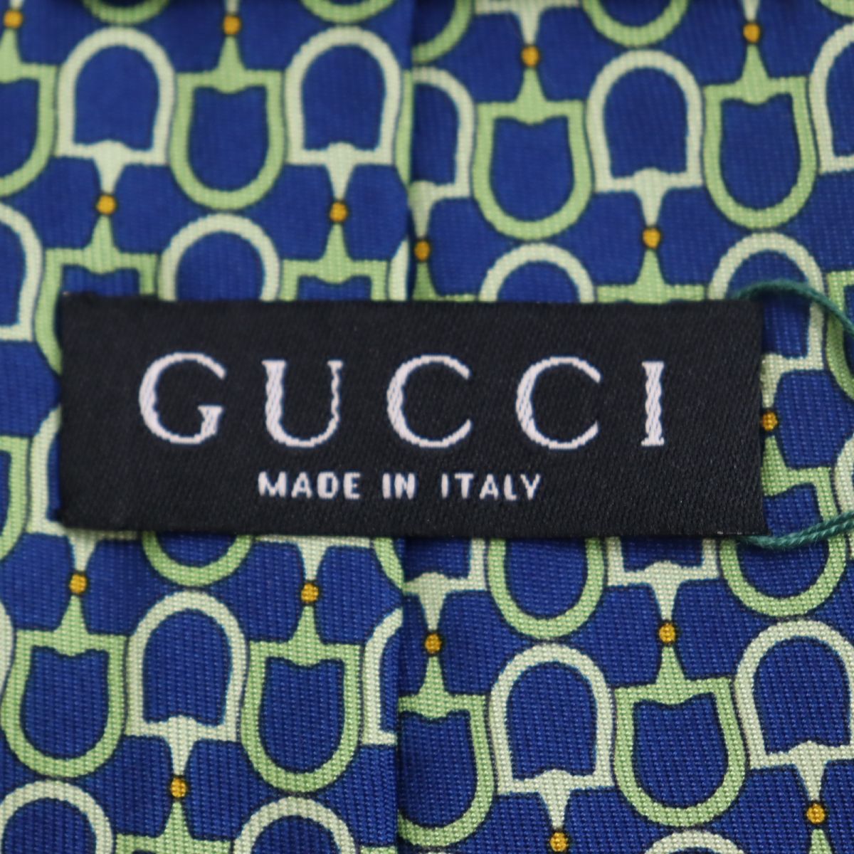 Gucci Horsebit 100% Silk Tie Blue