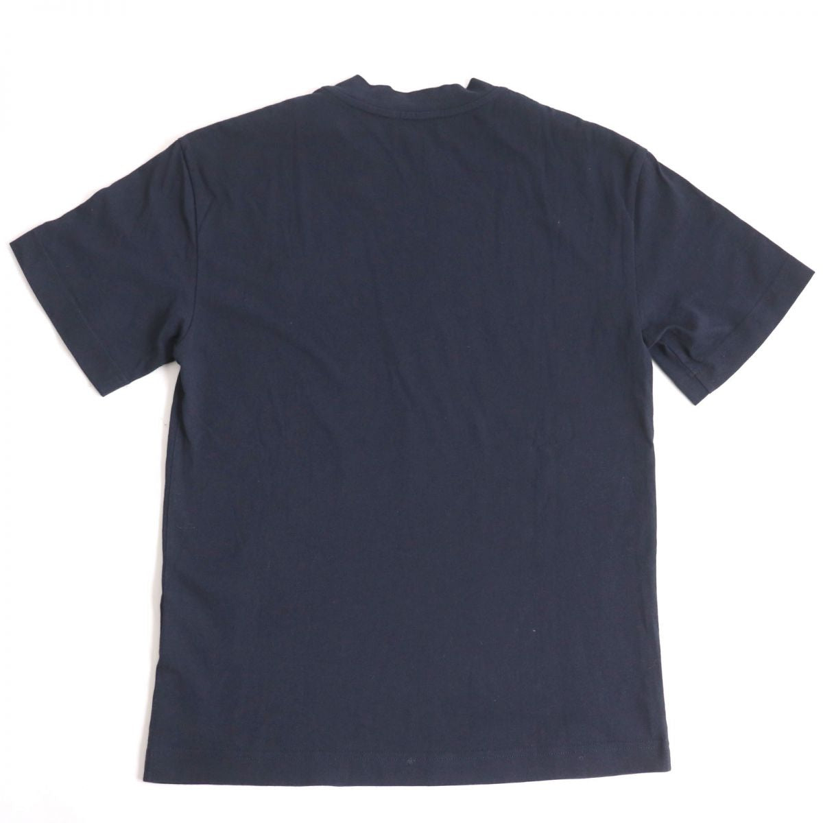 Moncler Logo Patch Mock Neck T-Shirt Navy XS