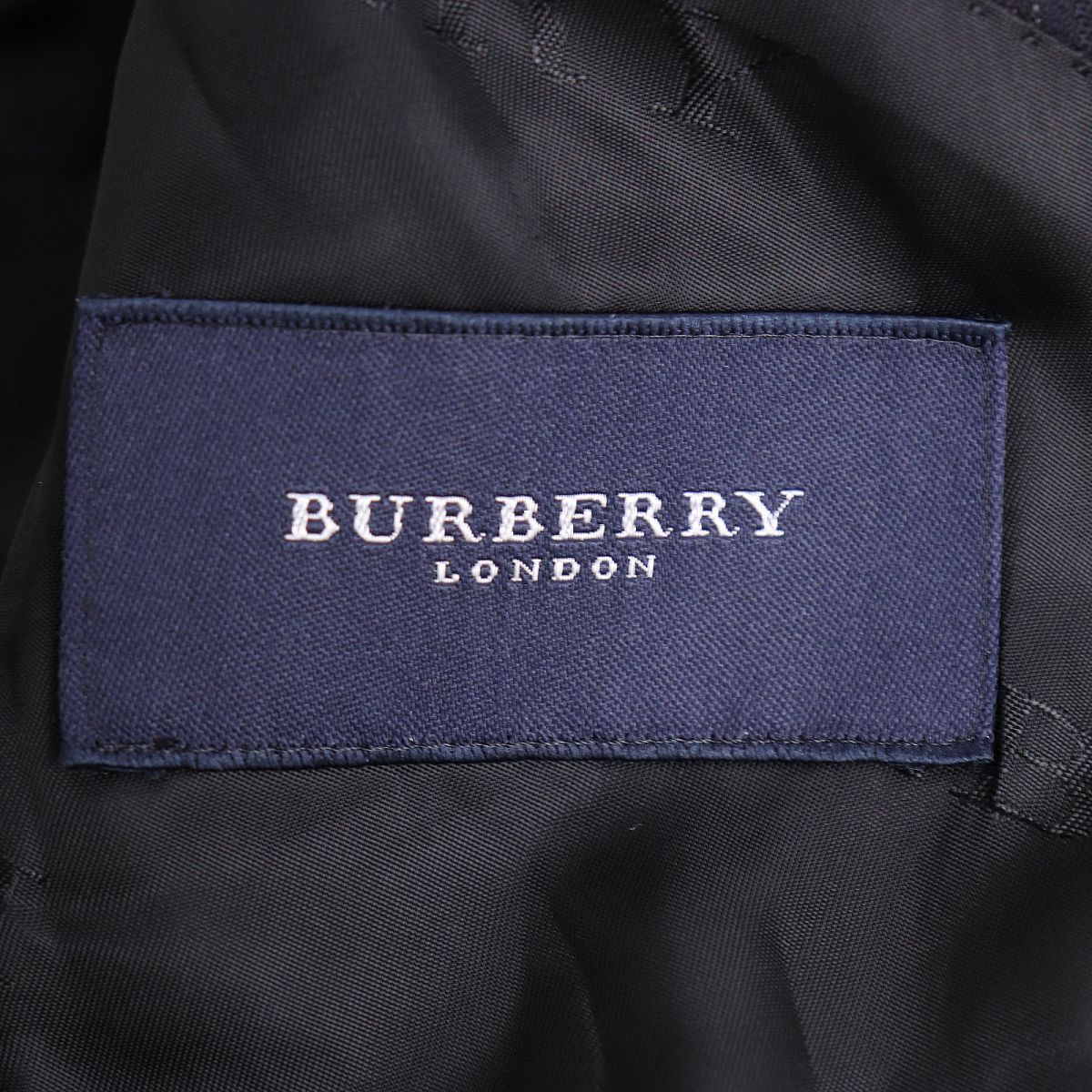 Burberry Wool Stripe Logo 3-Piece Suit Navy