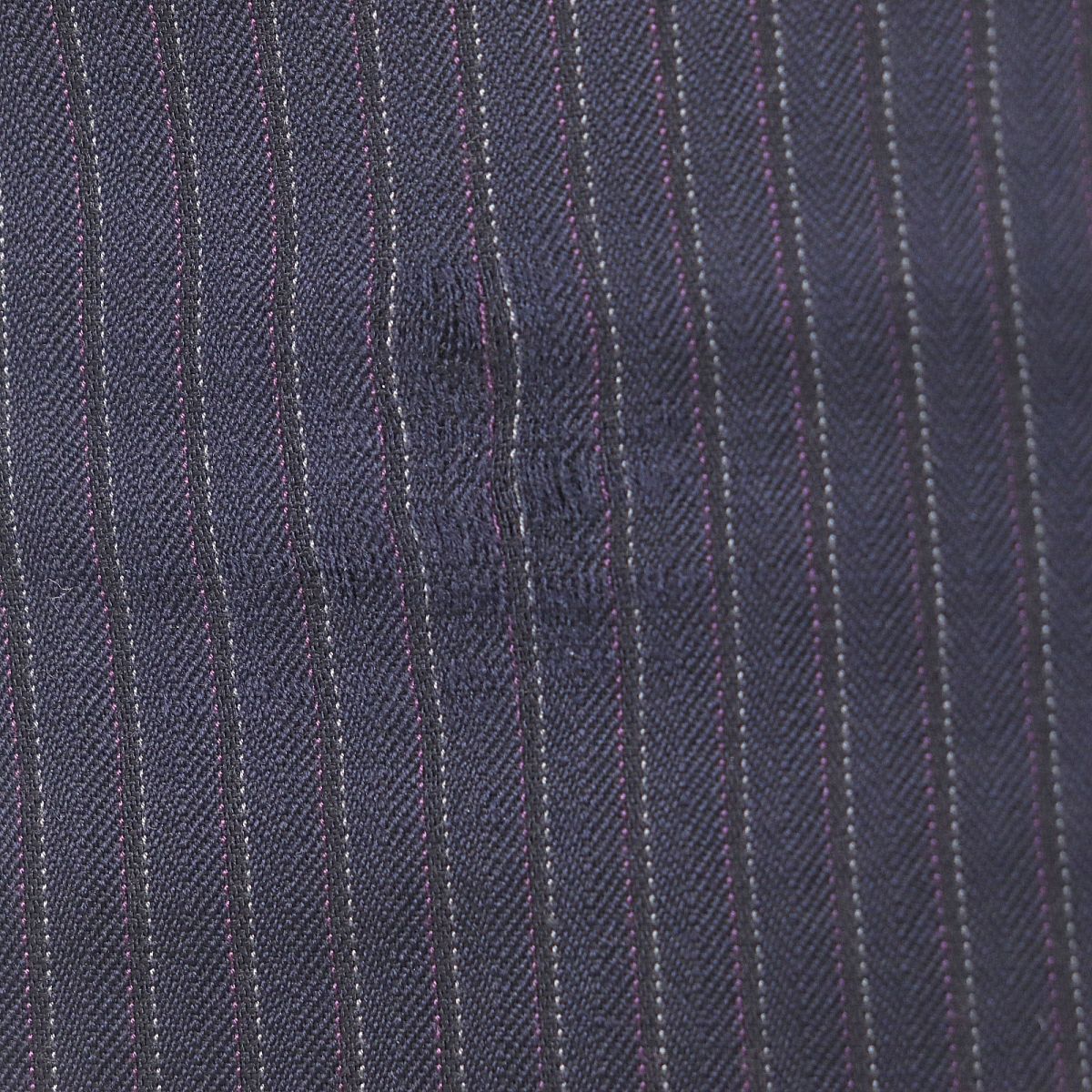 Burberry Wool Stripe Logo 3-Piece Suit Navy