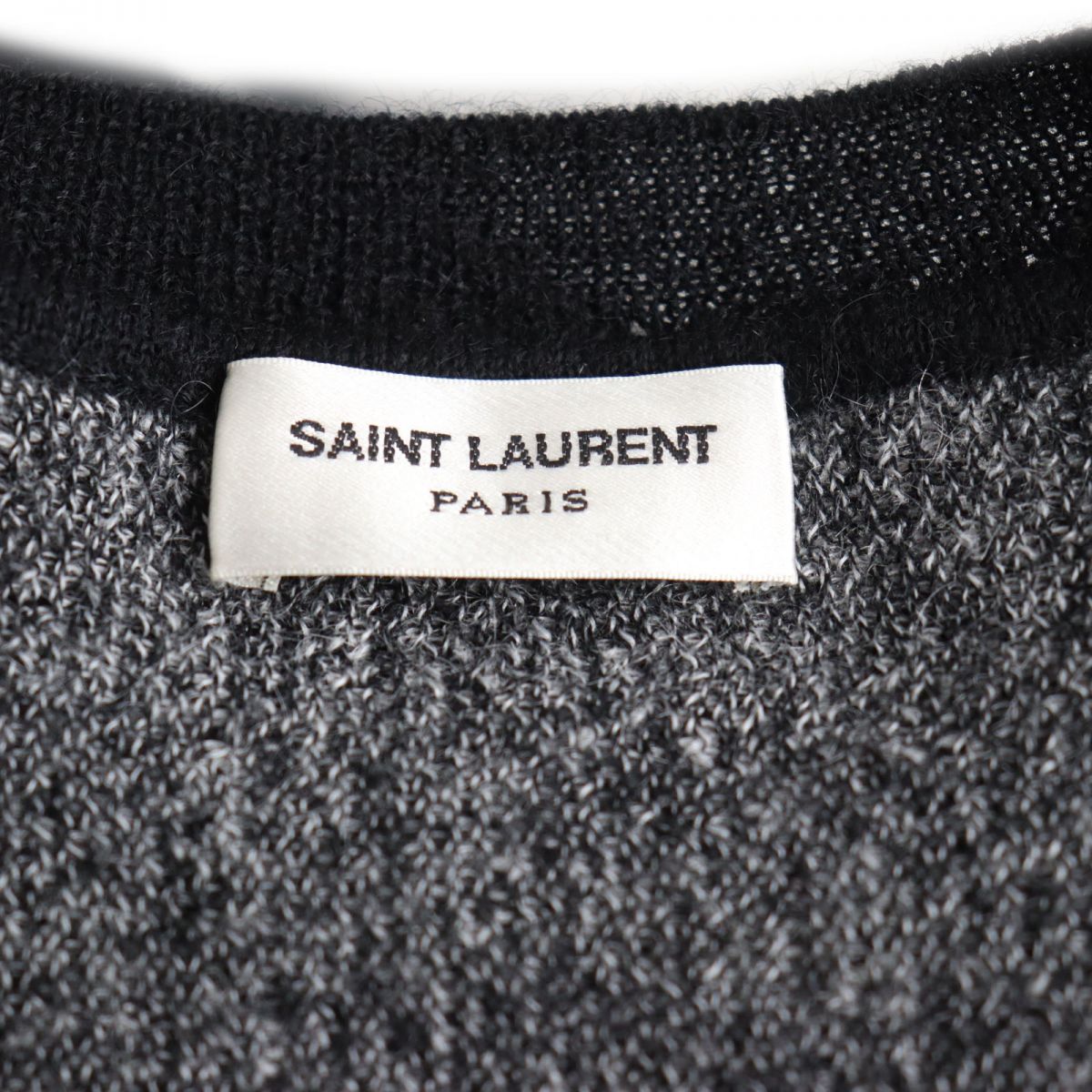 Saint Laurent Ortega Mohair Wool Sweater Black XS