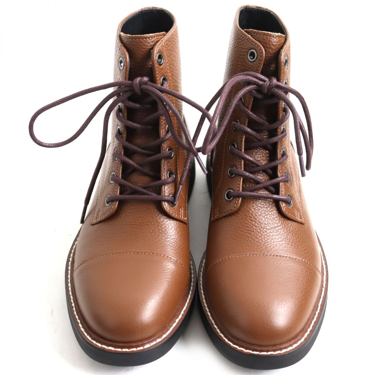 Coach Leather Lace-up Boots FG2989 Brown