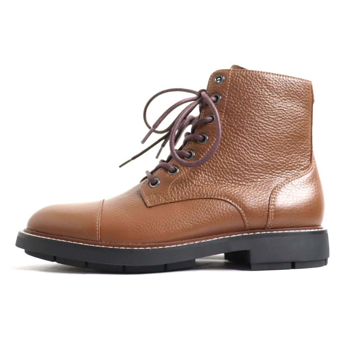 Coach Leather Lace-up Boots FG2989 Brown