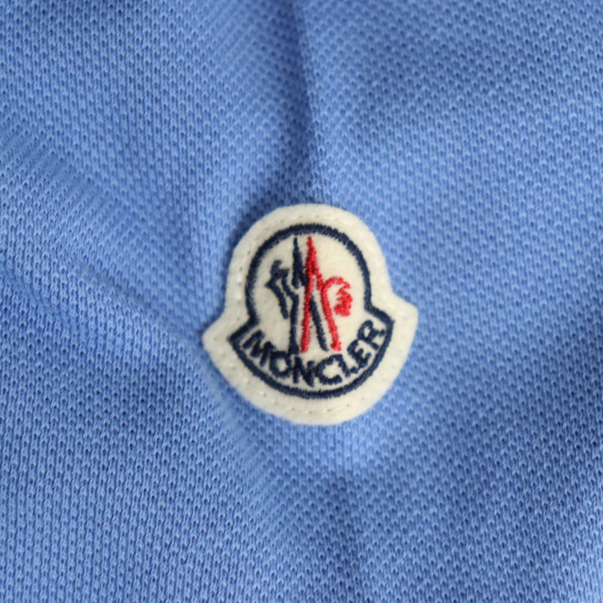 Moncler Cotton Polo Shirt Light Blue S