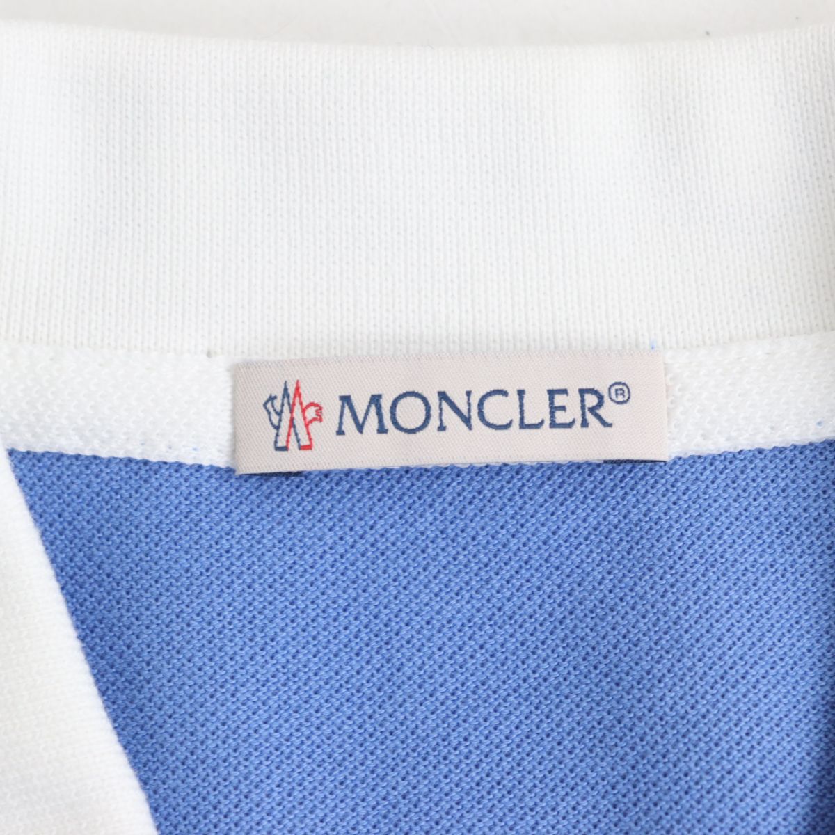 Moncler Cotton Polo Shirt Light Blue S