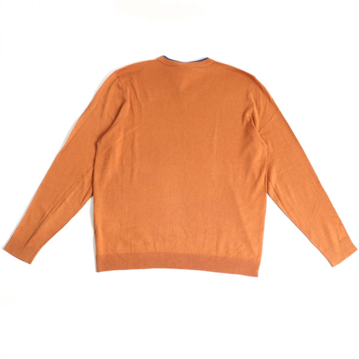 ARMANI Silk Cashmere V-neck Sweater Orange 54 Men