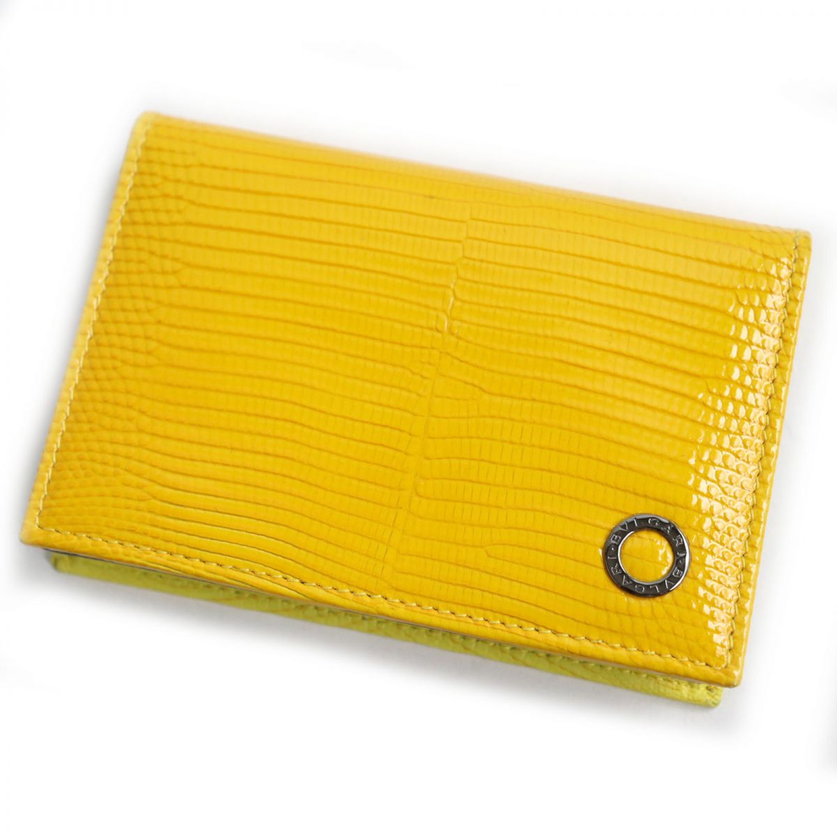 Bvlgari Lizard Leather Business Card Holder