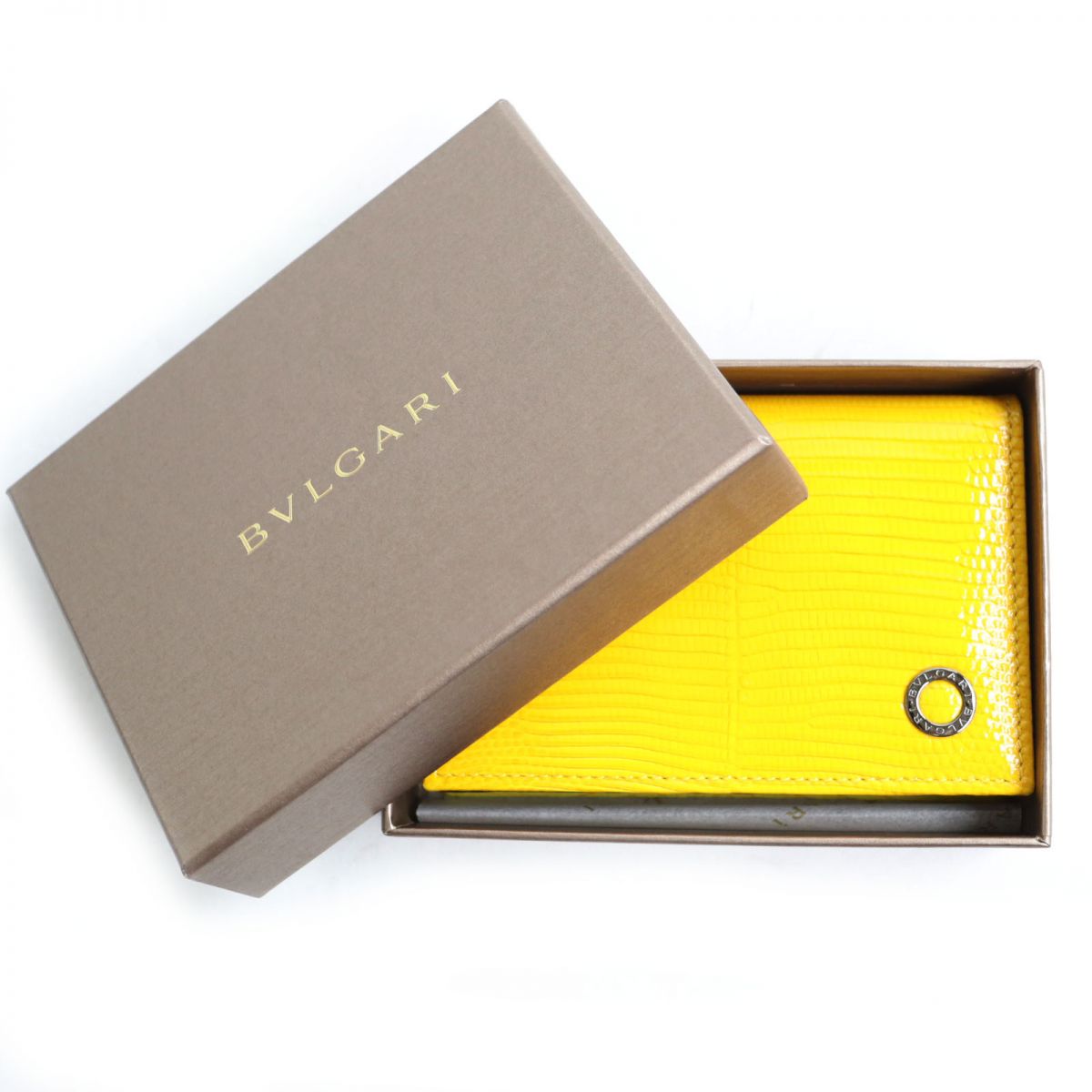 Bvlgari Lizard Leather Business Card Holder