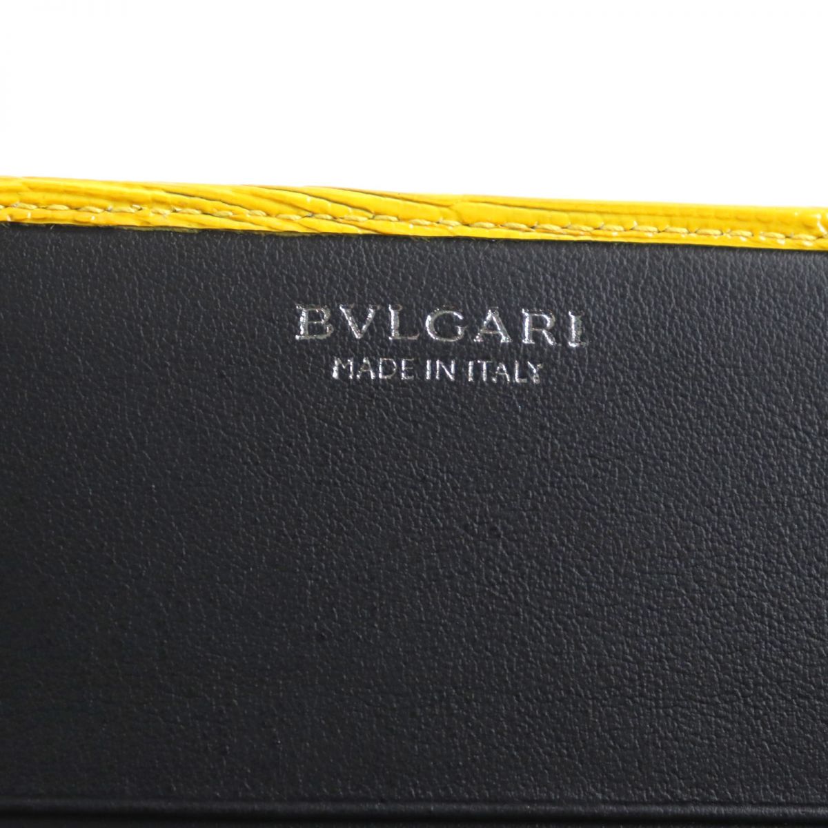 Bvlgari Lizard Leather Business Card Holder