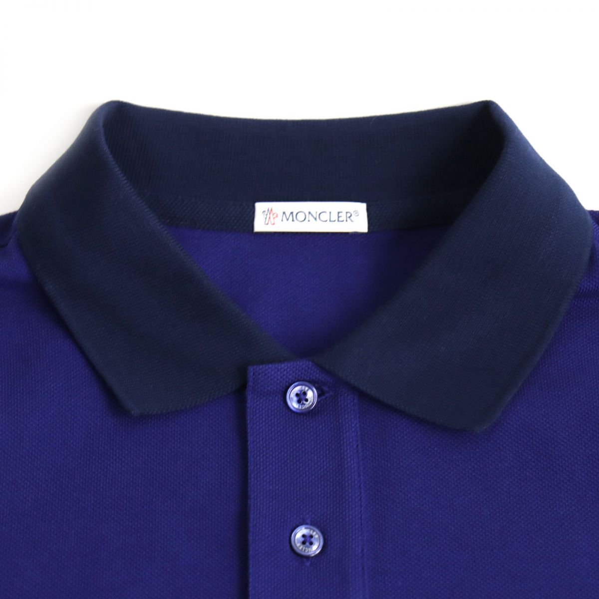 Moncler Cotton Polo Shirt Navy S