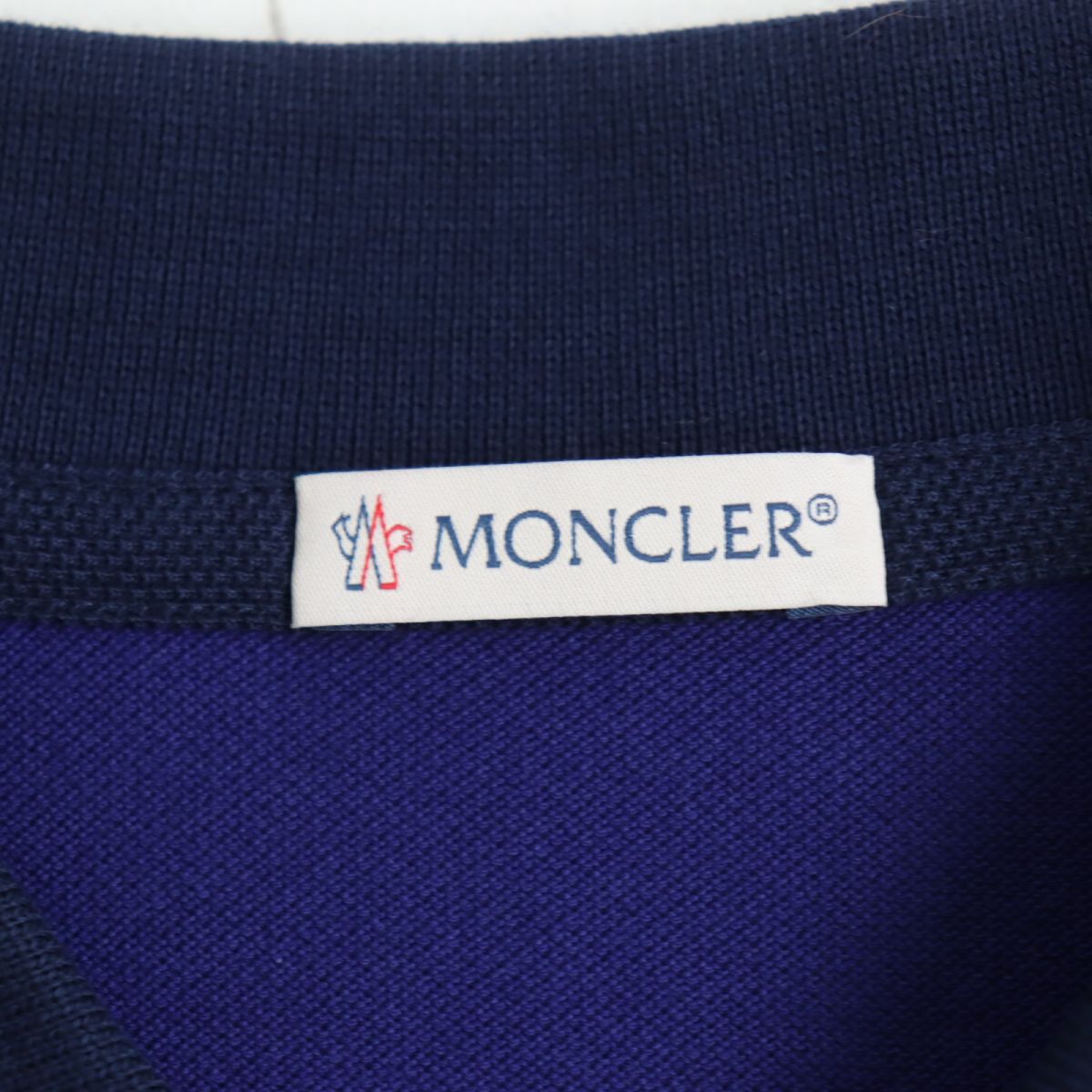 Moncler Cotton Polo Shirt Navy S