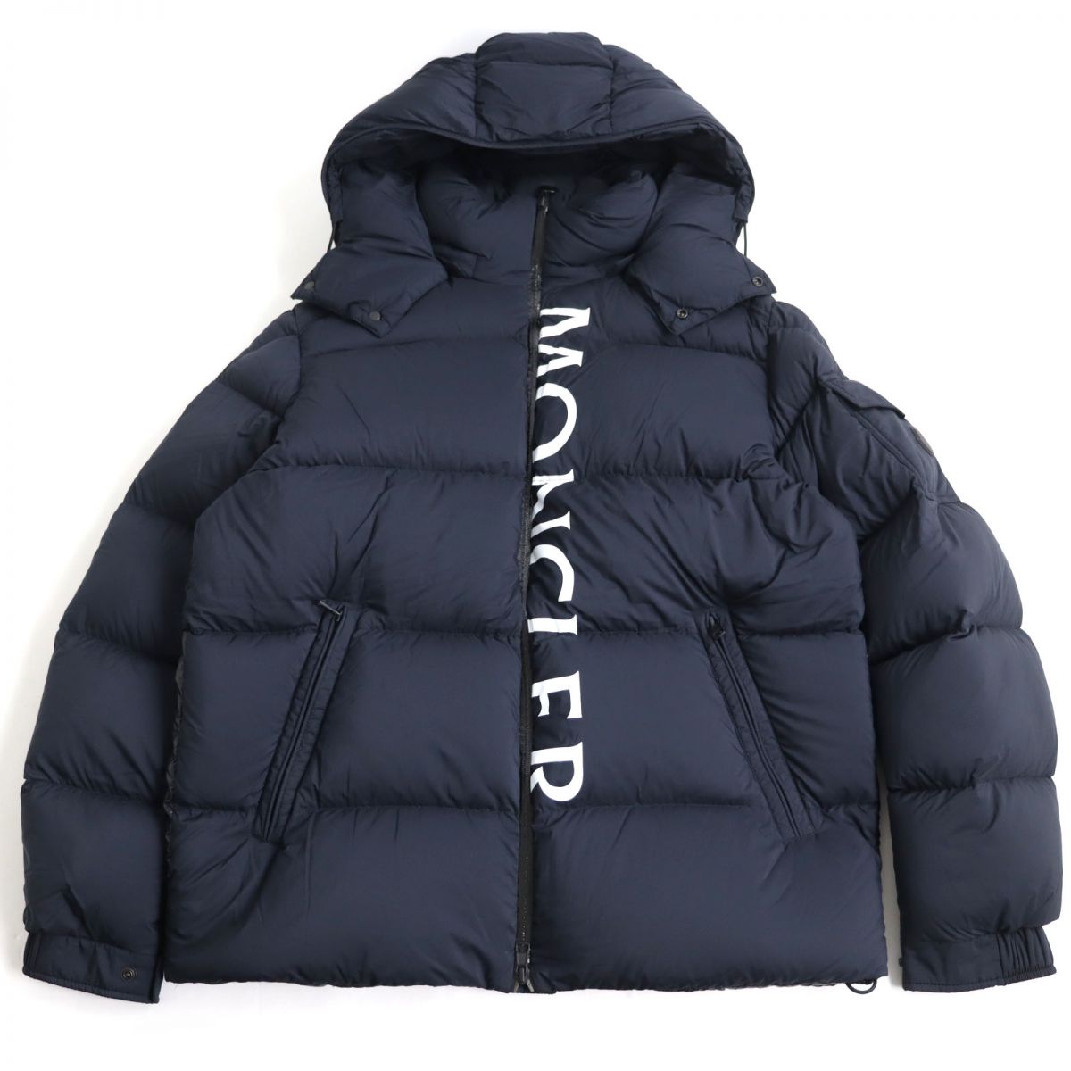 Moncler Double Zip Down Jacket Navy Size 4