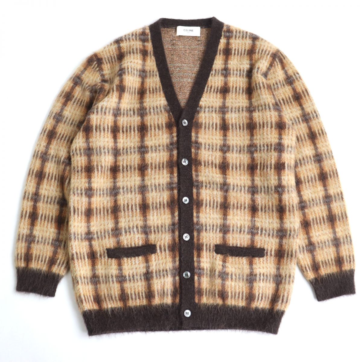 Celine Mohair Alpaca Cardigan Brown