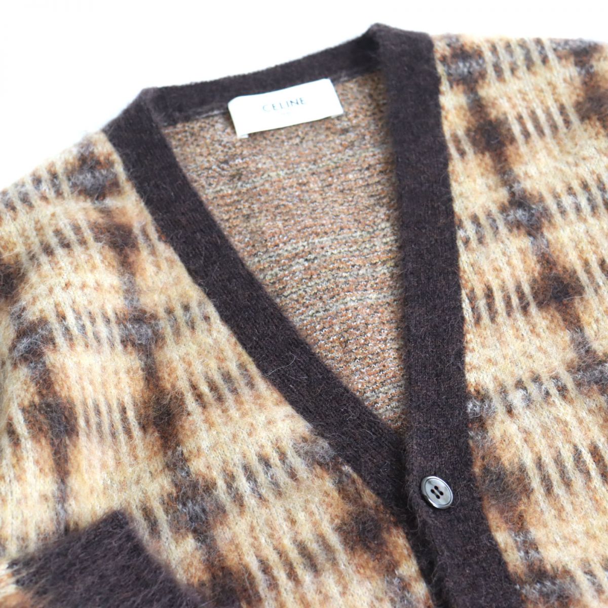 Celine Mohair Alpaca Cardigan Brown