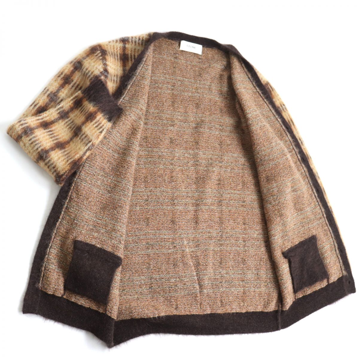 Celine Mohair Alpaca Cardigan Brown