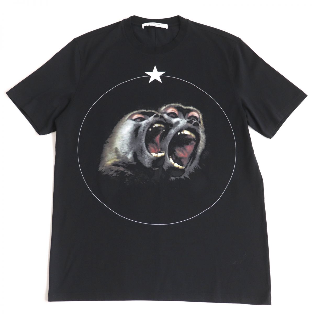 Givenchy Monkey Print Cotton T-Shirt Black S