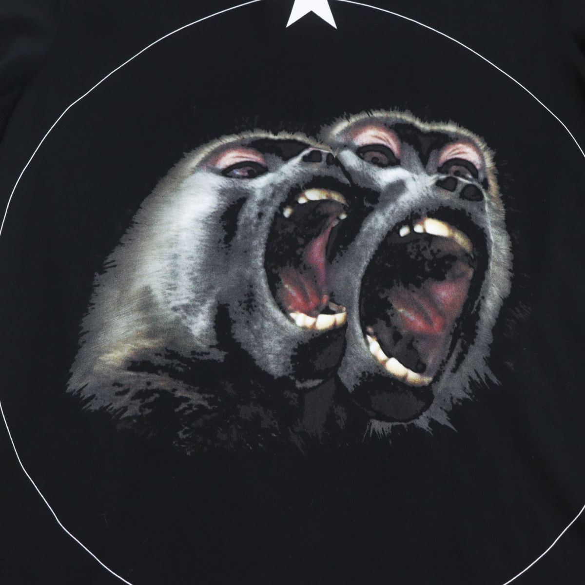 Givenchy Monkey Print Cotton T-Shirt Black S