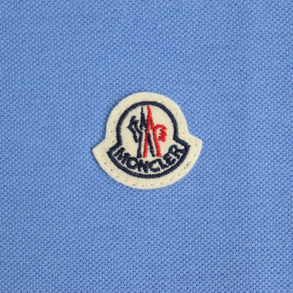 Moncler Cotton Polo Shirt Light Blue S